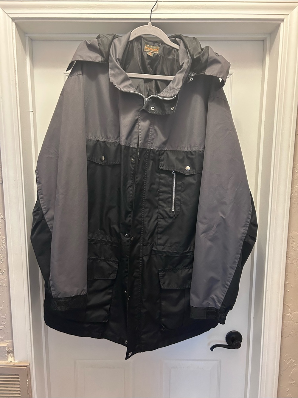 Men's Black & Gray Lightweight Hooded Jacket